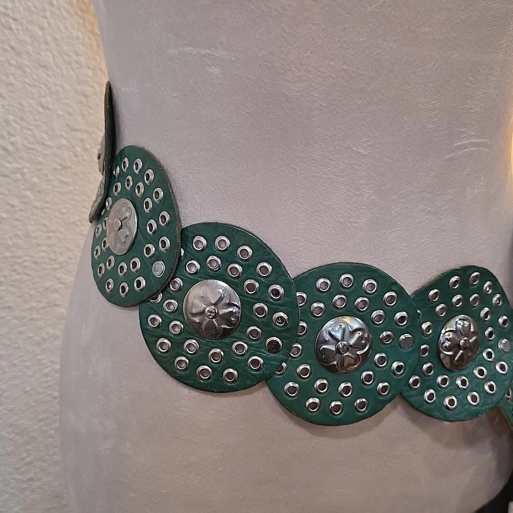 Moroccan Belt - Green-rounded - Picture 7 of 9